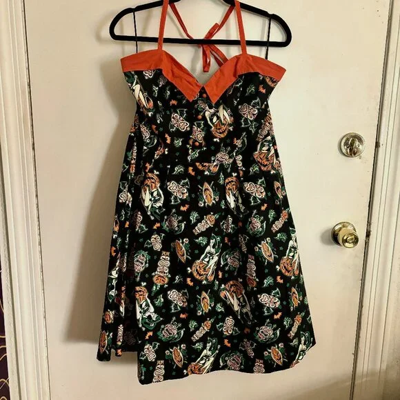 Sourpuss Hallow-Tiki Spooksville Dress - Picture 3 of 6